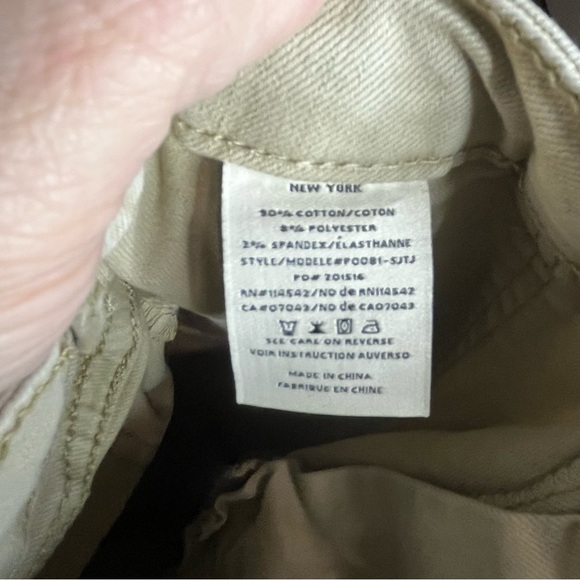 OAT High Waisted Wide Leg Khaki Pants Women 10/30 Tan Pockets NWT Loose Fit - Picture 10 of 10